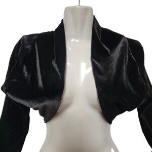𝅺BLACK Velvet Bolero Jacket - NWOT